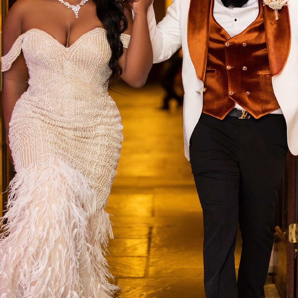 Gorgeous Pearl Reception Gown
